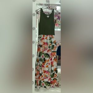 Green floral Maxi dress